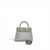 Hermes Kelly 25 Togo Bleu Glacier STAMP X