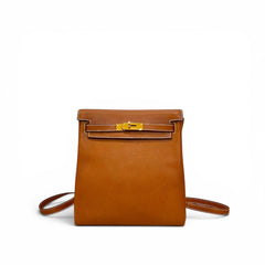 Hermes Kelly Ado Backpack Gold Clemence STAMP D