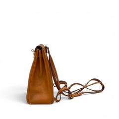 Hermes Kelly Ado Backpack Gold Clemence STAMP D
