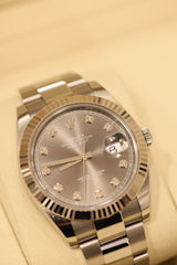 Rolex Datejust 41mm Slate set with diamonds