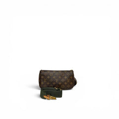 LOUIS VUITTON Multi Pochette Accessories Khaki Strap Monogram Canvas GHW
