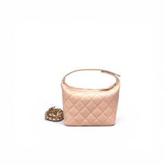 CHANEL 25C QUILTED HOBO BAG CAVIAR Pink (MICROCHIP)