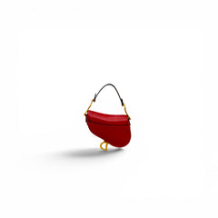 Dior Mini Saddle Bag Calfskin Red GHW