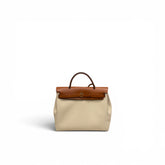 Hermes Herbag 31 Zip Bag Canvas/Hunter Leather Beton GHW Stamp Y