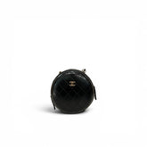 Chanel Mini Round Clutch Calfskin Black