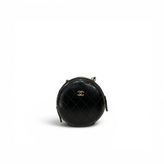 Chanel Mini Round Clutch Calfskin Black