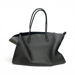 The Row Marlo 17 Tote Bag Calfskin Black