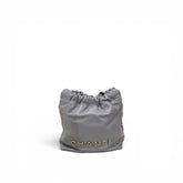 Chanel Mini 22 Bag Shiny Calfskin Grey SHW (Microchip)