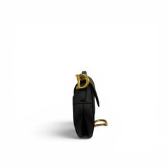 Dior Small Saddle Bag Grained Calfskin Black