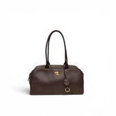 Chanel Large Bowling Bag Calfskin Brown (Microchip)