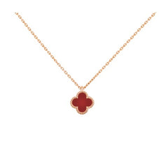 Van Cleef and Arpels sweet Alhambra pendant pendant rose gold carnelian