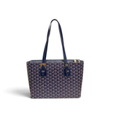 Goyard Artois PM Tote Bag Navy Blue Goyardine Canvas