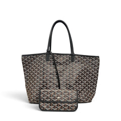 Goyard Saint Louis PM Tote Goyardline Canvas/Calfskin Black