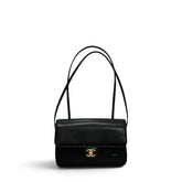 Chanel Small Preppy Coco Flap Bag Grained Calfskin Black (Microchip)