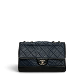 Chanel French Riviera Flap Bag Calfskin Blue