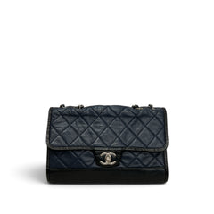 Chanel French Riviera Flap Bag Calfskin Blue