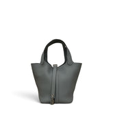 Hermes Picotin 18 Clemence Gris Pantin STAMP K