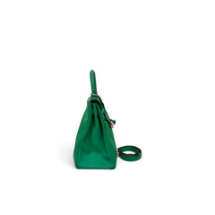 Hermes Bamboo Togo Ghillies Kelly 32 SHW SQUARE R