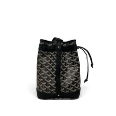 Goyard Petit Flot Bucket Bag Goyardline Canvas Black