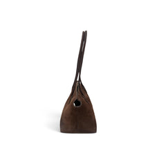 The Row Terrasse Shoulder Bag Suede Brown