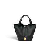 Hermes Picotin 22 Clemence Black GHW Stamp D