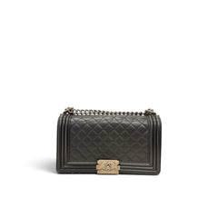 Chanel Medium Boy Bag Lambskin Black SHW