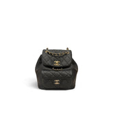 Chanel Mini Duma Backpack Calfskin Black LGHW (Microchip)