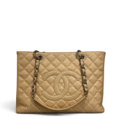 Chanel Grand Shopping Tote GST Caviar Beige