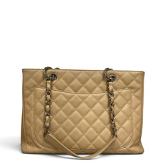 Chanel Grand Shopping Tote GST Caviar Beige