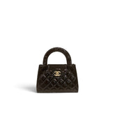 Chanel Mini Kelly Shopping Tote Bag Patent Black (Microchip)