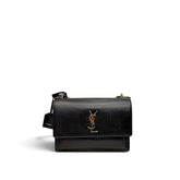 Saint Laurent Medium Sunset Bag Calfskin Black