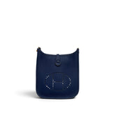 Hermes Mini Evelyne Clemence Blue Indigo STAMP Y