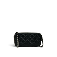 Chanel CC Double Zip Clutch Lambskin Black