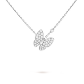 Van Cleef & Arpels Two Butterfly pendant 18K white gold, Diamond