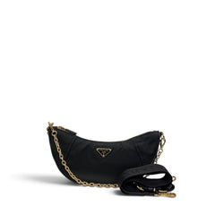 Prada Demi-Lune Shoulder Bag Re-Nylon Black