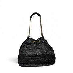 Chanel Paris-Bombay Bucket Bag Aged Calfskin Black