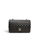 Chanel Medium Double Classic Flap Bag Caviar SHW