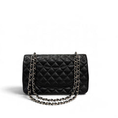Chanel Medium Double Classic Flap Bag Caviar SHW