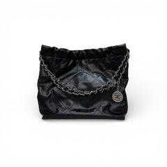 Chanel Small 22 Bag Shiny Calfskin Black (Microchip)