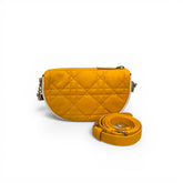 Dior Small Vibe Zip Bowling Bag Lambskin Yellow