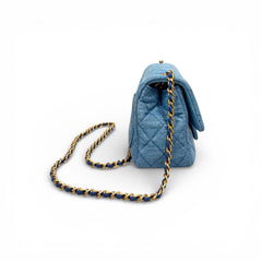 Chanel Crush Mini Square Flap Denim Bag (Microchip)