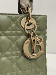 Dior Small Lady Dior Lambskin Green