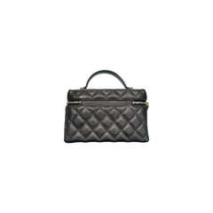 Chanel Top Handle Vanity Case Caviar Black (Microchip)