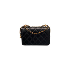 Chanel Double Pearl Crush Bag Lambskin Black (Microchip)