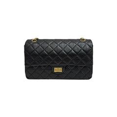 Chanel Medium 2.55 Handbag Aged Calfskin Black