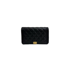 Chanel Boy Wallet On Chain Caviar Black (Microchip)