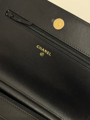 Chanel Boy Wallet On Chain Caviar Black (Microchip)