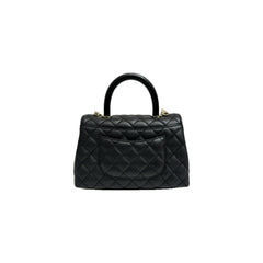 Chanel Small Coco Handle Caviar Black (Microchip)