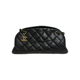Chanel Medium Just Mademoiselle Bowling Bag Aged Calfskin Black