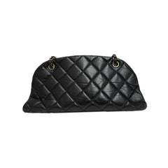 Chanel Medium Just Mademoiselle Bowling Bag Aged Calfskin Black